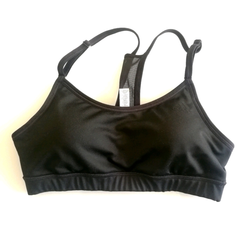 Adidas Brand New Black Support Bras Climacool Active Wear, Size S